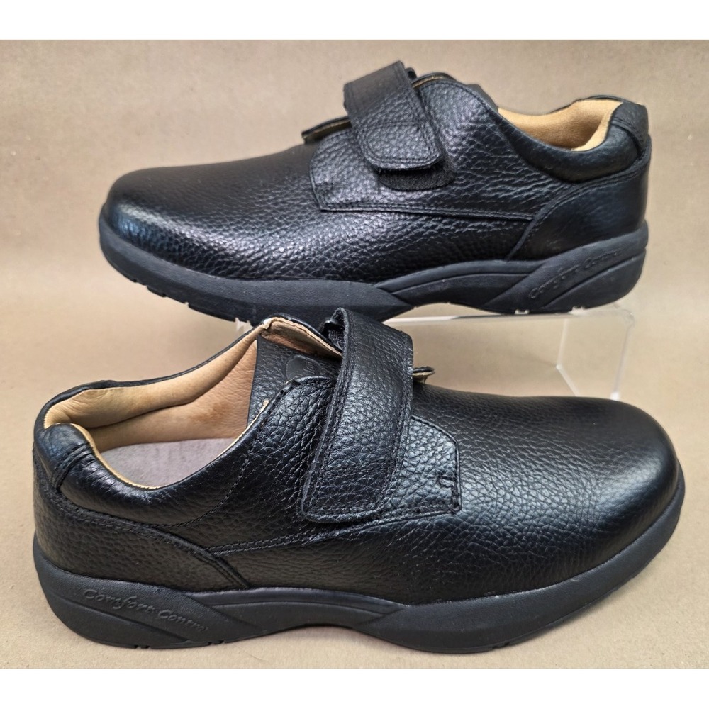 Dr. Comfort (Sz 9.5 W) William X-Depth Mens Black Classic Walking Leather Shoes